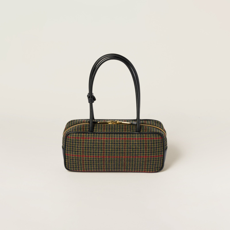 Beau top-handle tratan bag with leather details 3