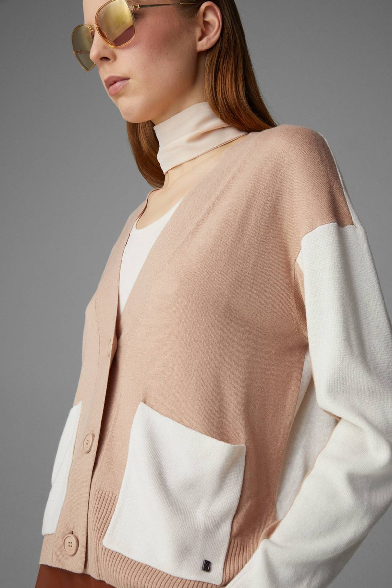 CARIA CARDIGAN IN CAMEL/OFF-WHITE 4