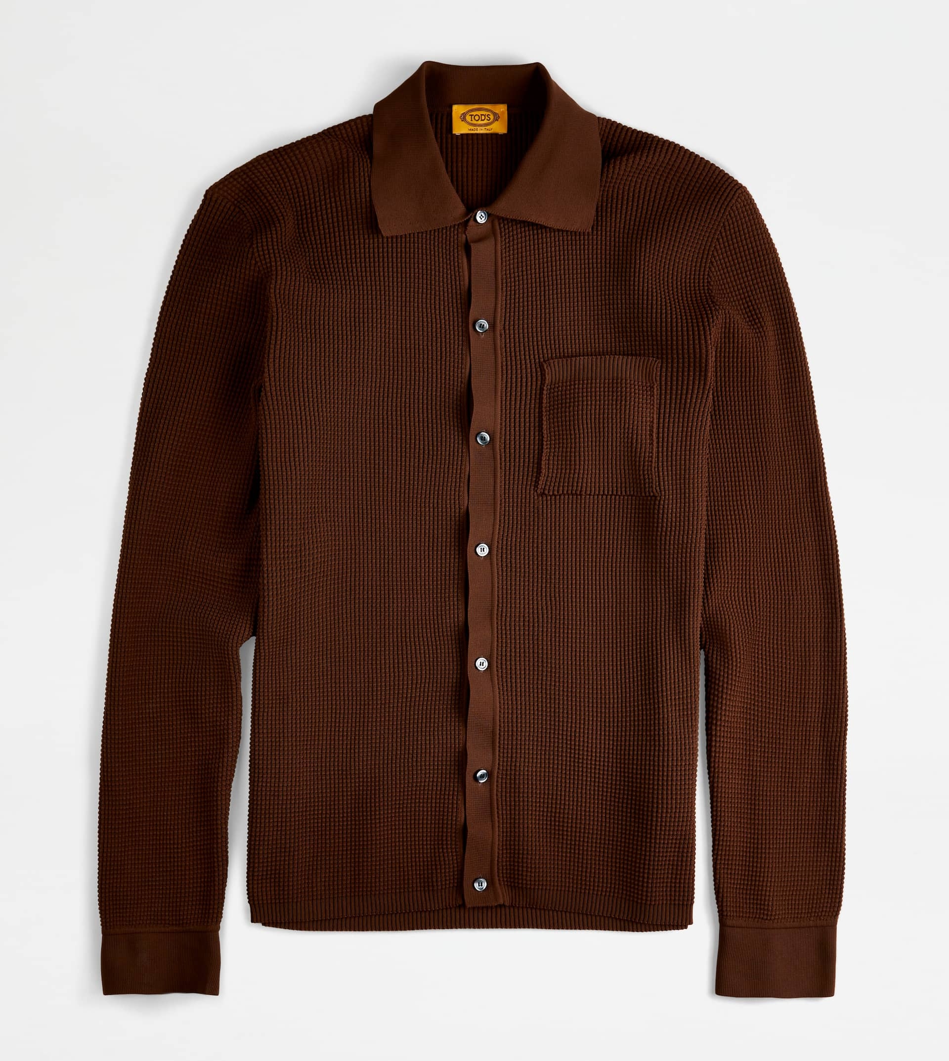 SHIRT IN KNIT - BROWN - 1