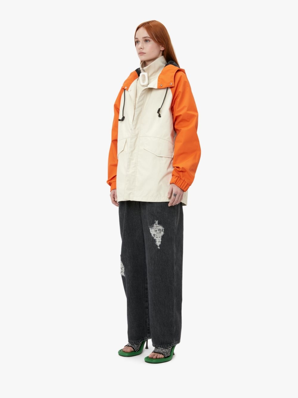 SHORT COLOURBLOCK PARKA JACKET - 5