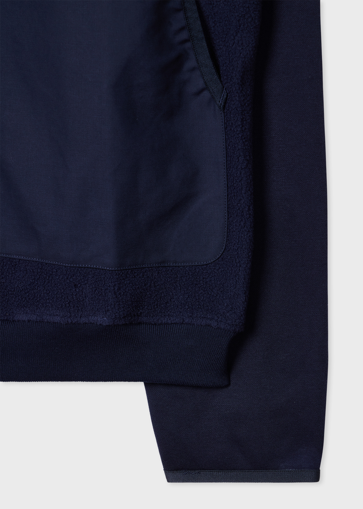 Navy Fleece-Panel Zip Sweatshirt - 2