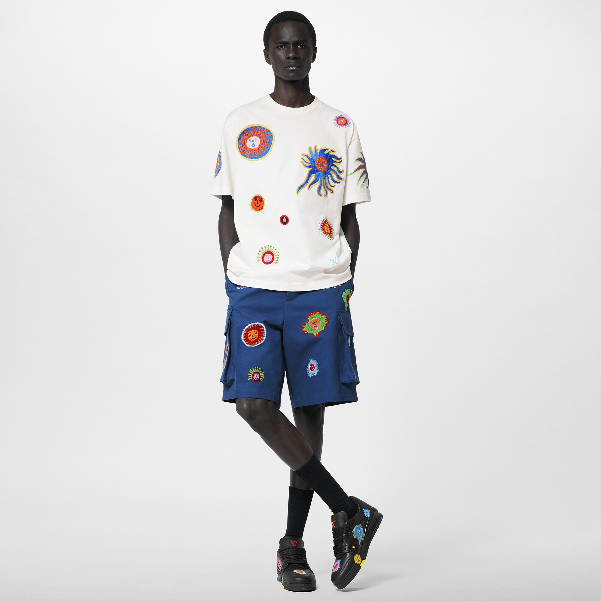 LV x YK Embroidered Faces T-Shirt - 2