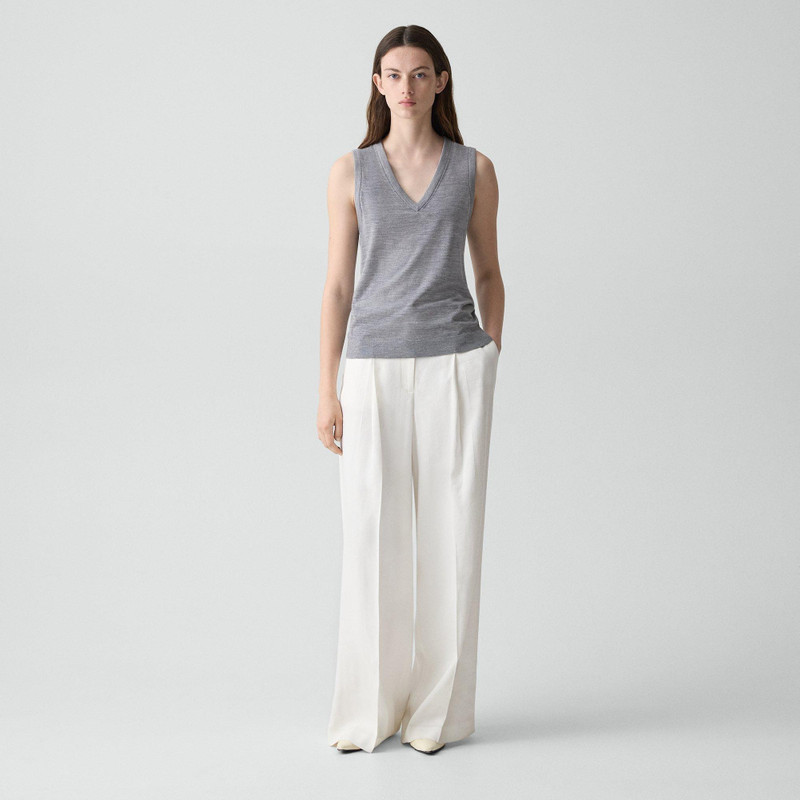 Theory V-Neck Tank Top in Regal Wool outlook
