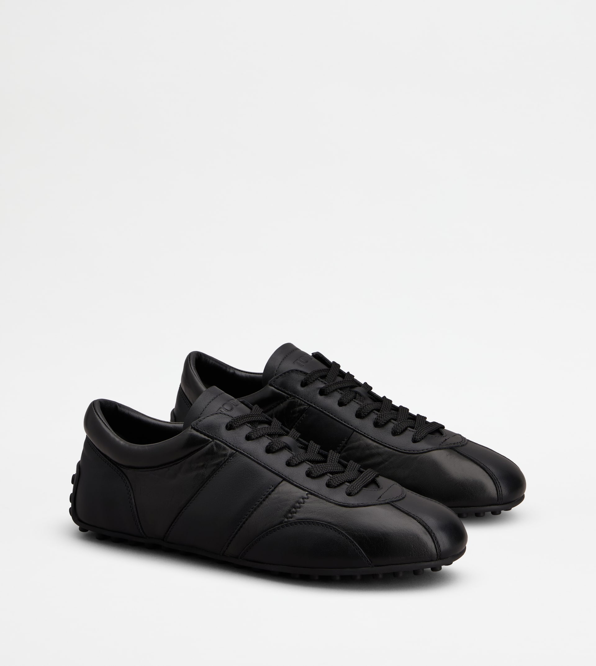 TOD'S T-MARATHON SNEAKERS IN LEATHER - BLACK - 2