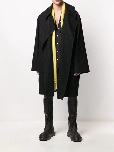 Rick Owens oversized double-breasted coat outlook