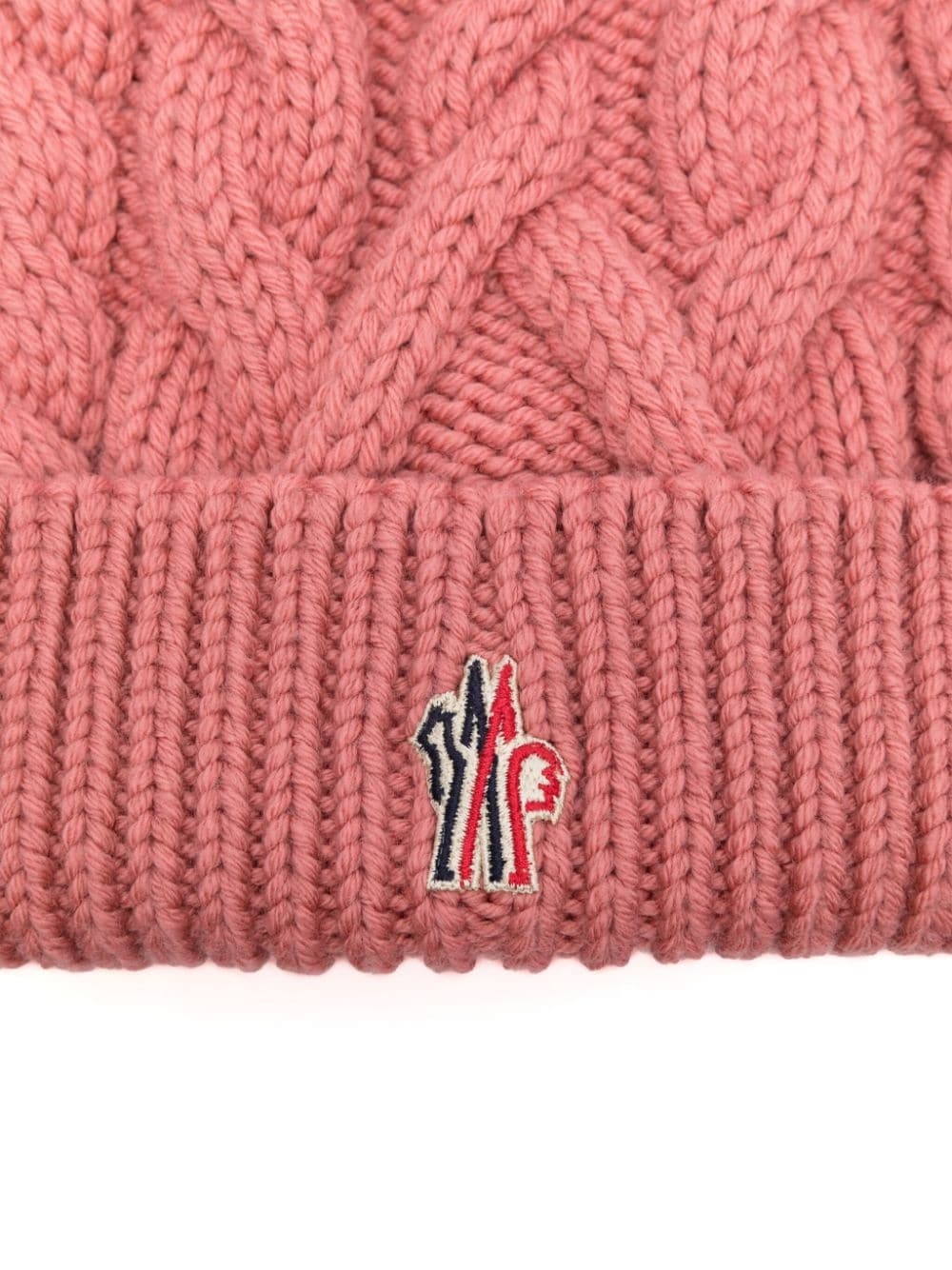 cable-knit beanie hat - 2