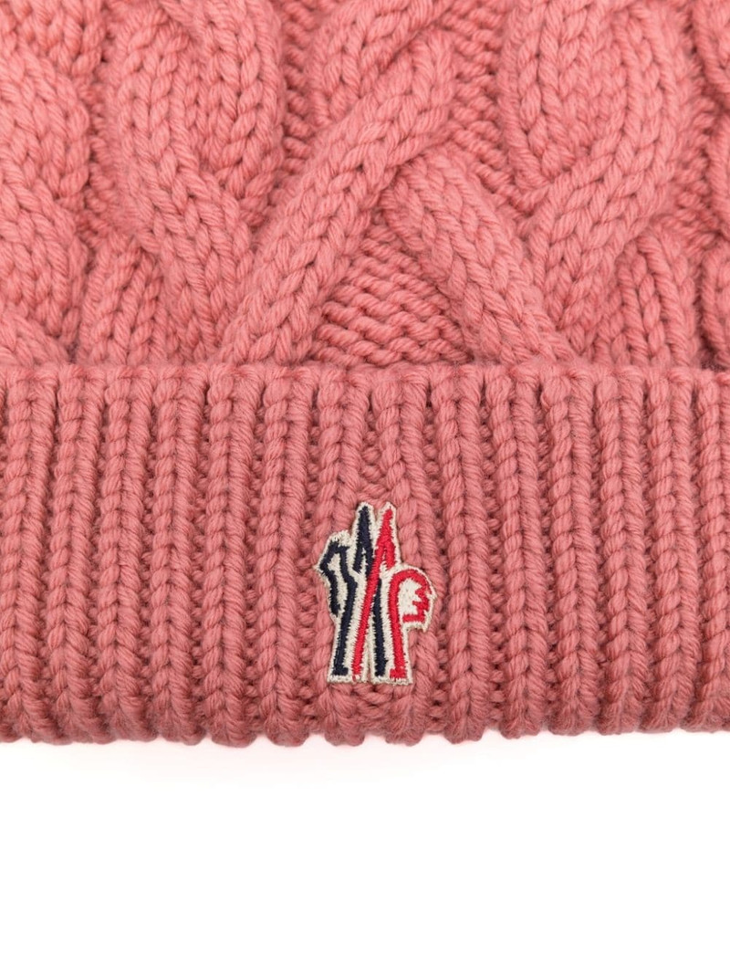 Moncler Grenoble cable-knit beanie hat outlook