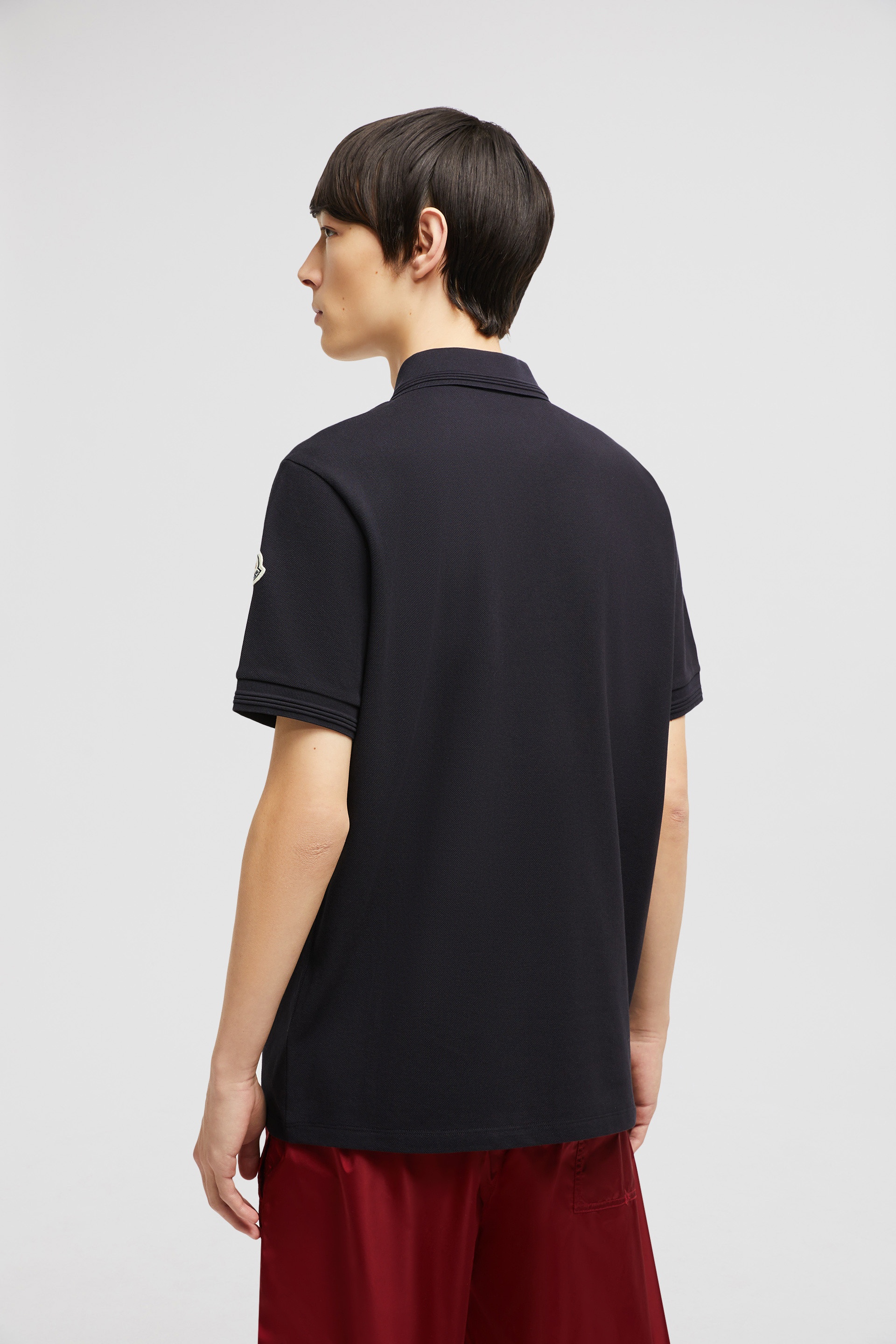 Tricolor Trim Cotton Piquet Polo Shirt - 5