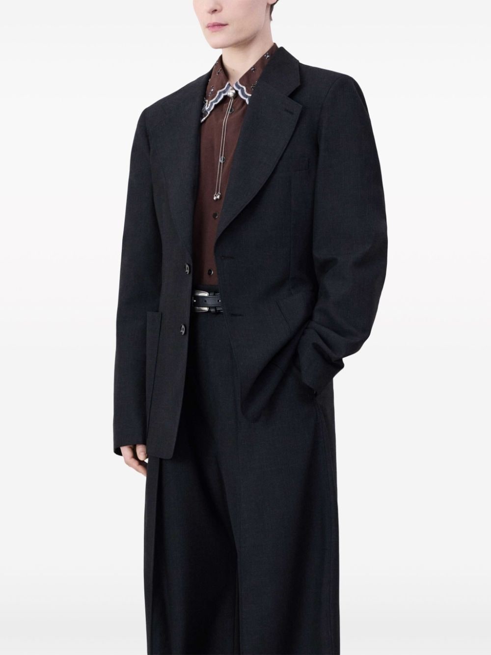 single-breasted tailored blazer - 3