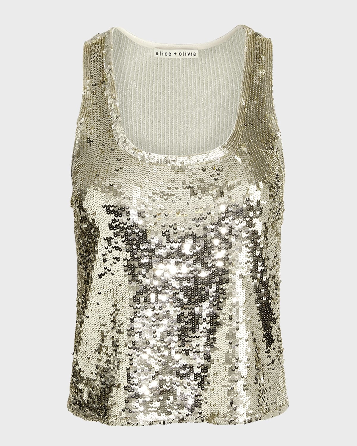 Avril Sequined Boxy Tank Top - 1