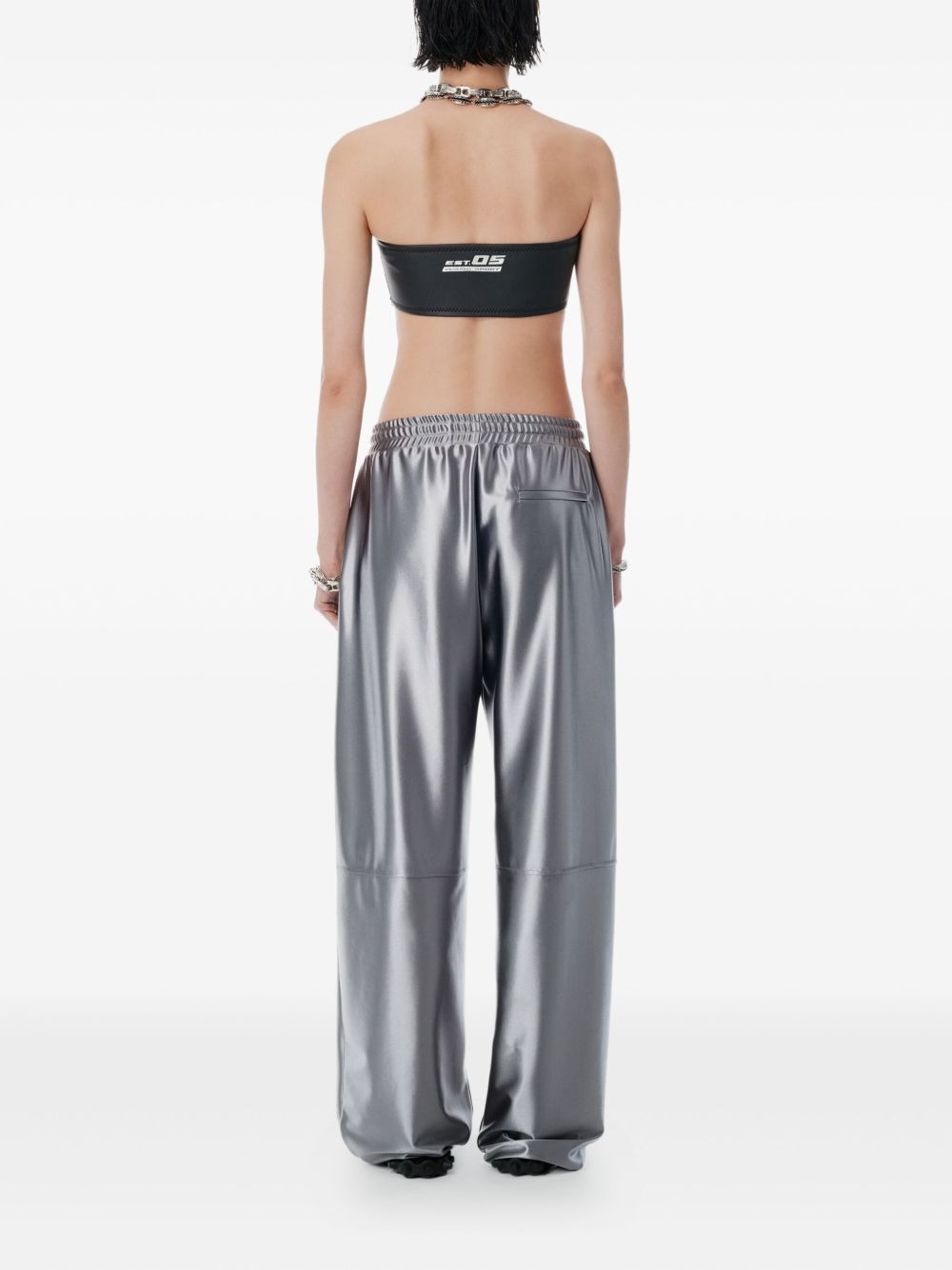 satin track pants - 3