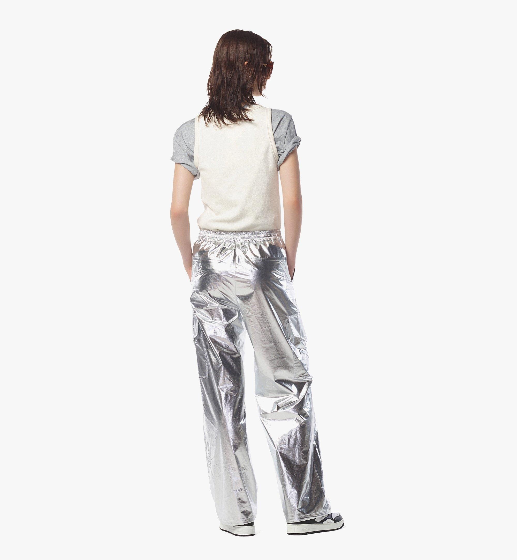 Cargo Pants in Metallic Polyester - 4