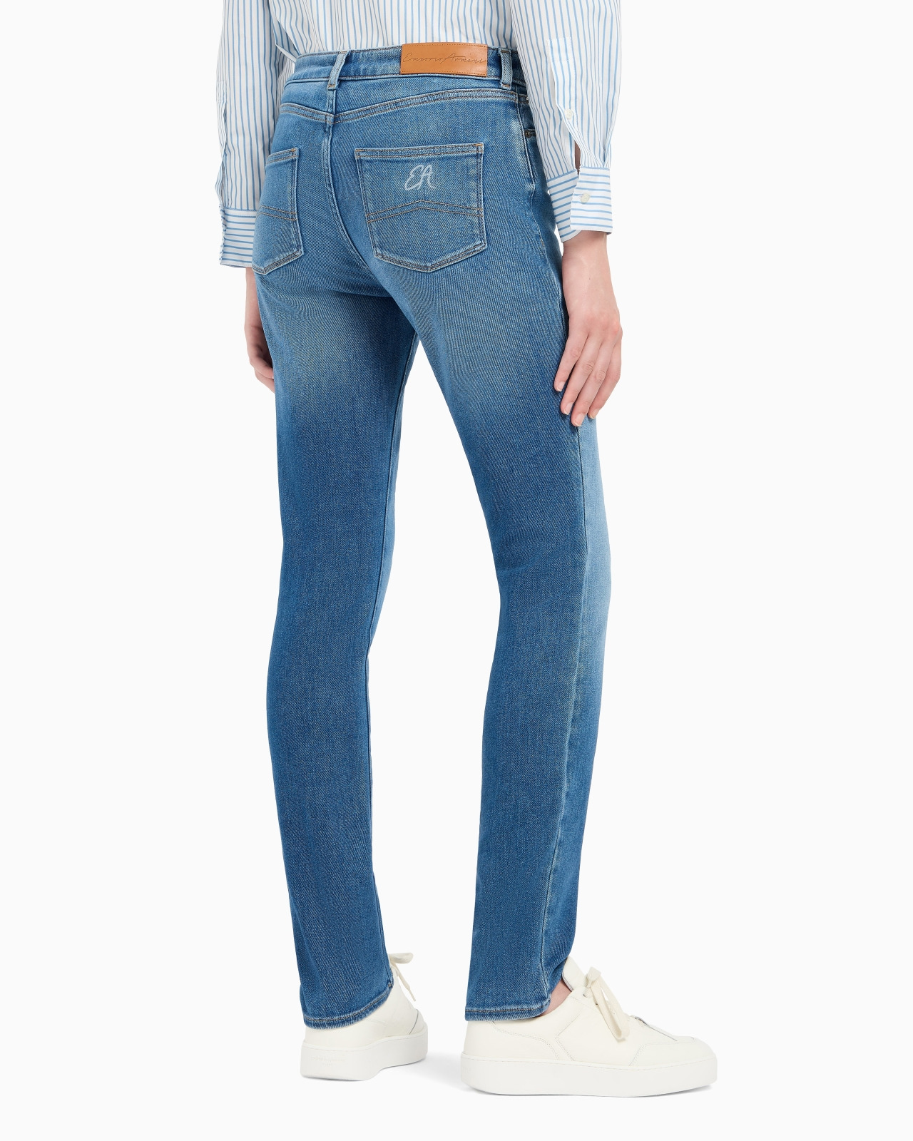 ASV J18 high-waisted skinny-leg jeans in a worn-look organic stretch denim - 3