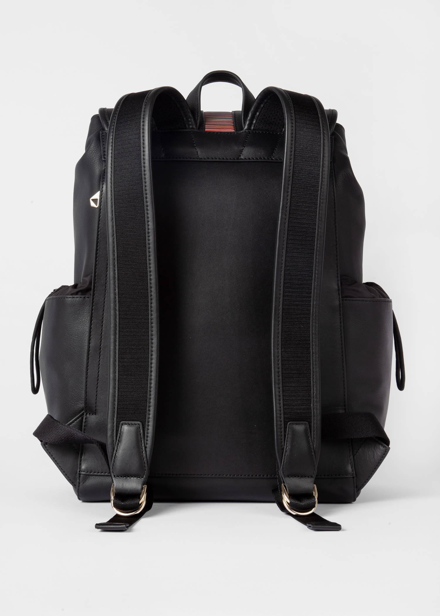 Leather 'Signature Stripe' Flap Backpack - 6