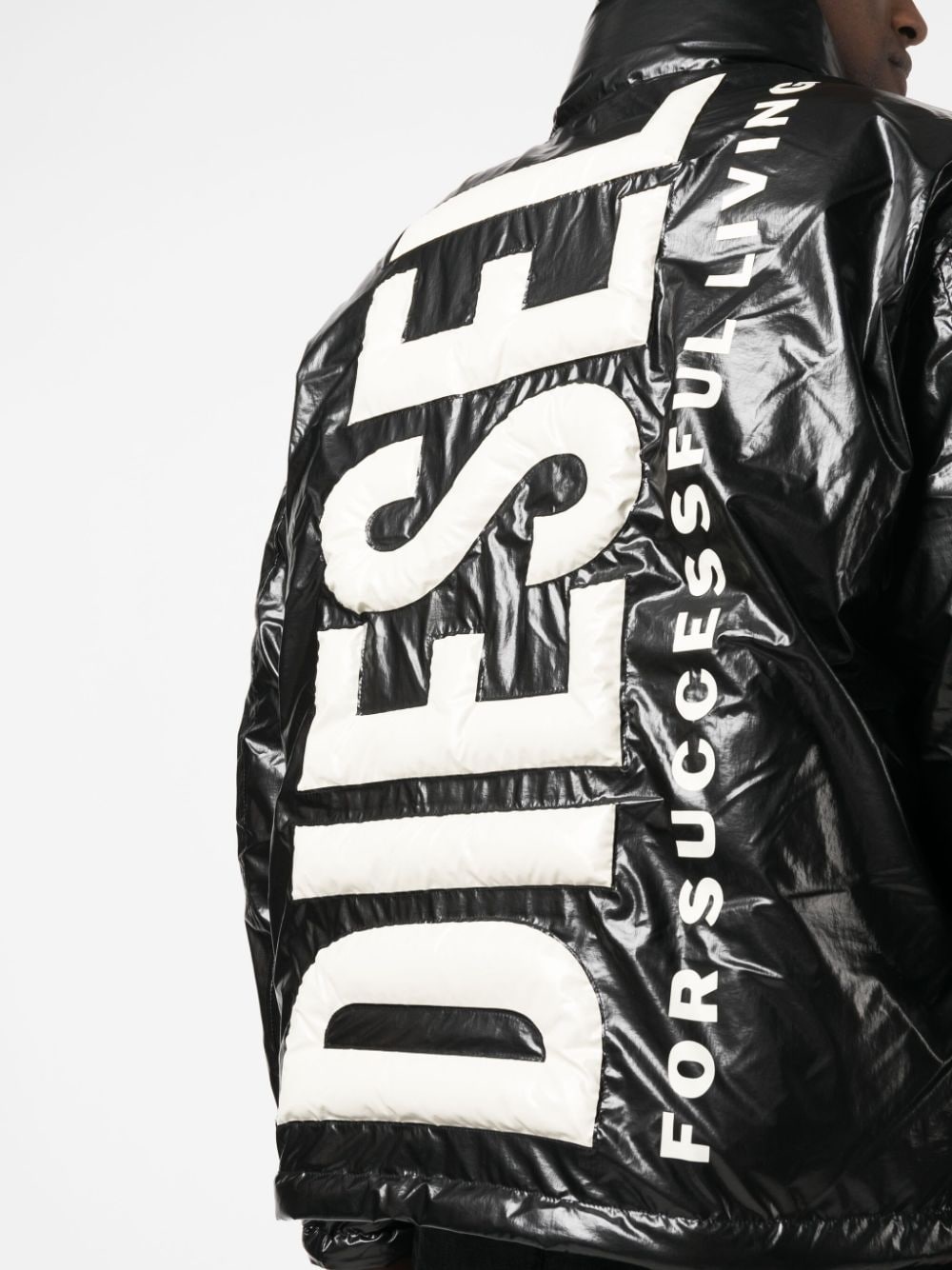 logo-patches padded jacket - 5