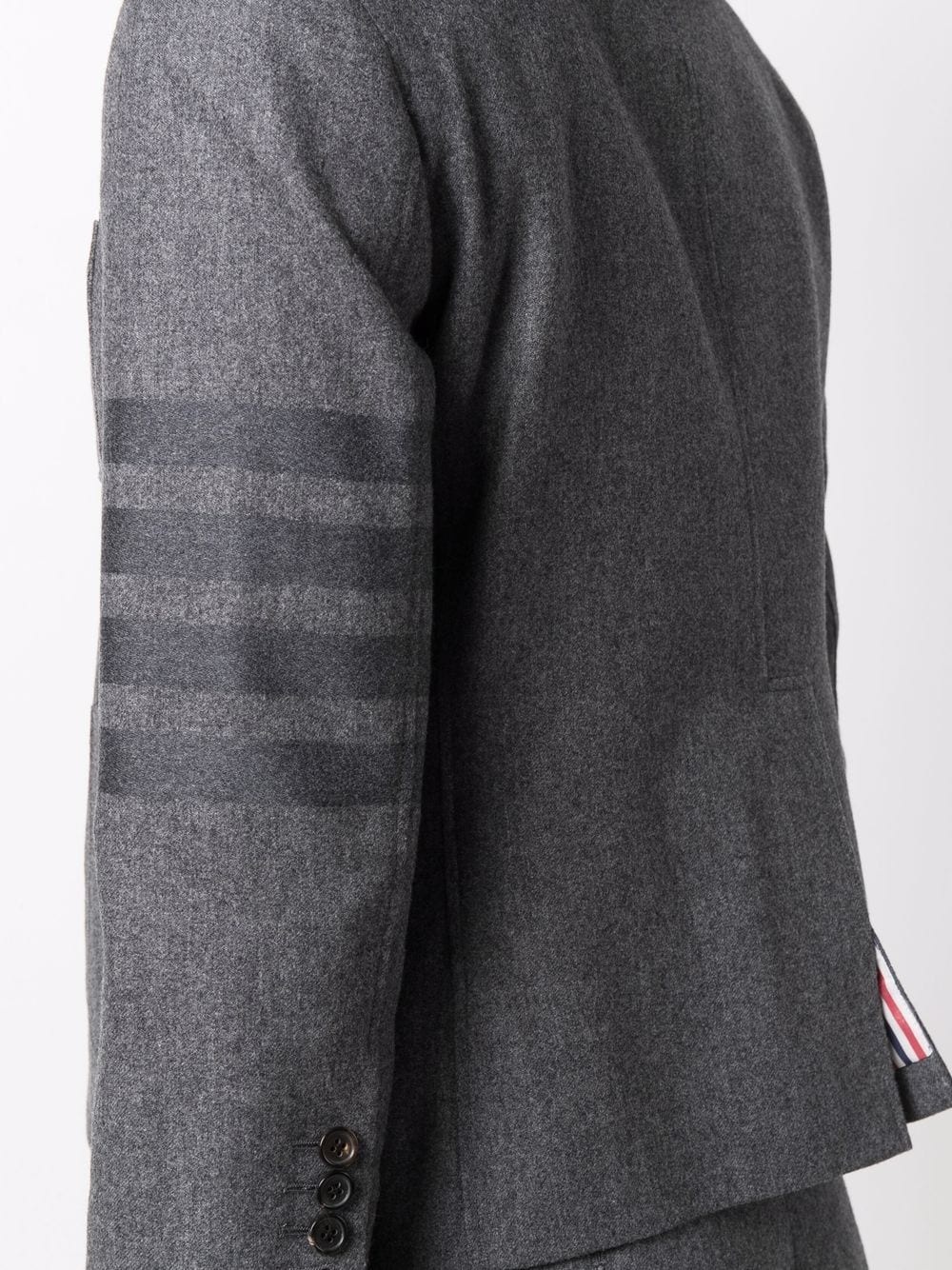 4-Bar stripe single-breasted blazer - 5