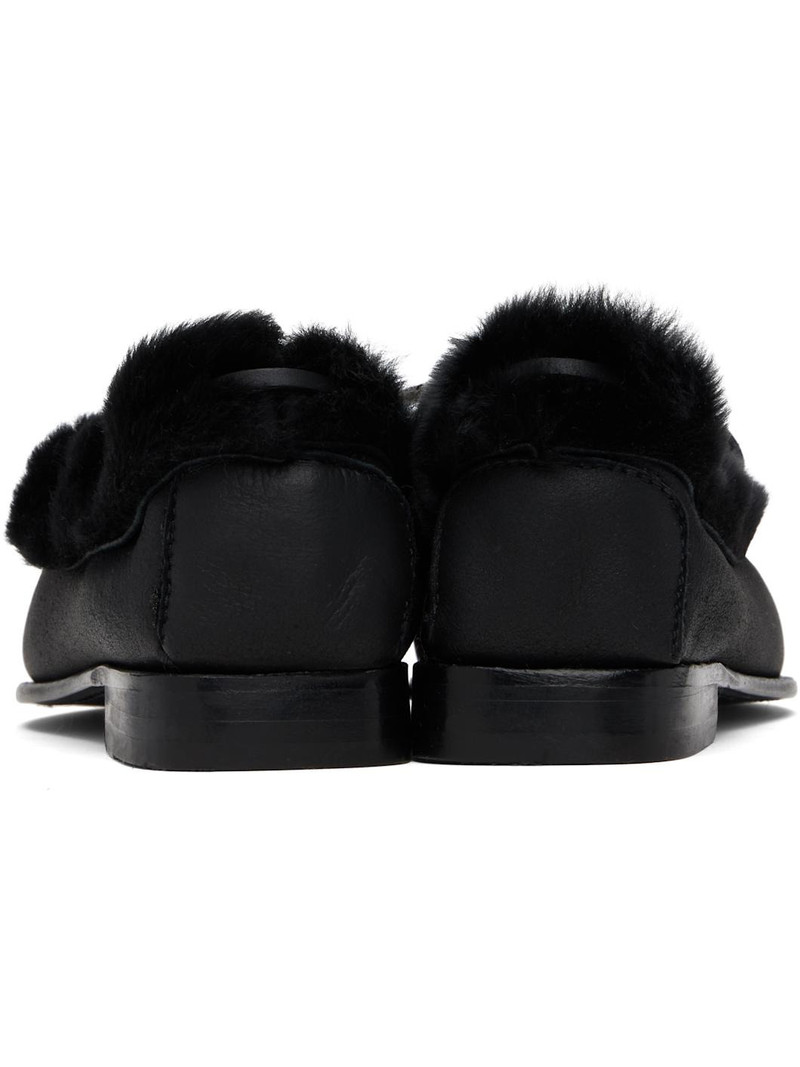 Black Tilla Shearling Loafers 2
