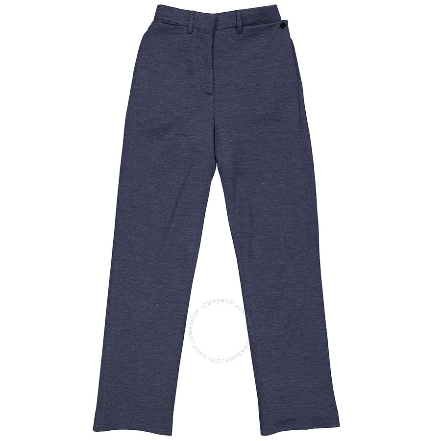 Burberry Dark Carbon Pocket Detail Technical Wool Tailored Trousers - 1