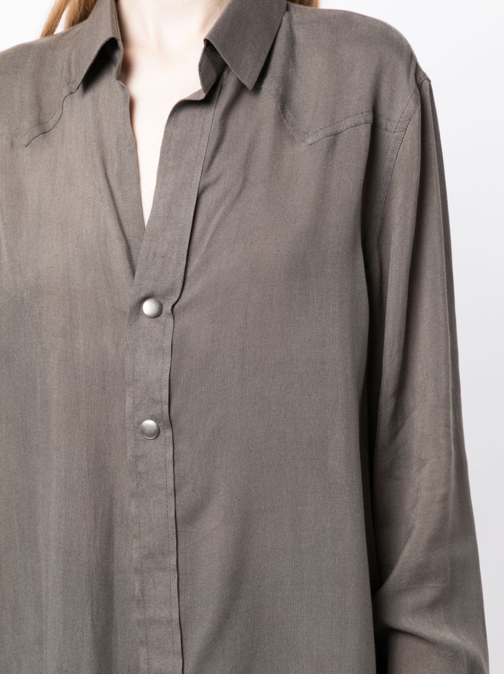 long-sleeve wool shirt - 5