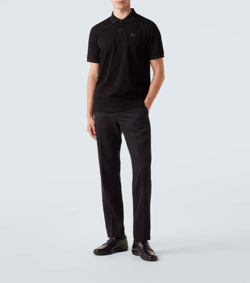 Prada Logo cotton polo shirt outlook