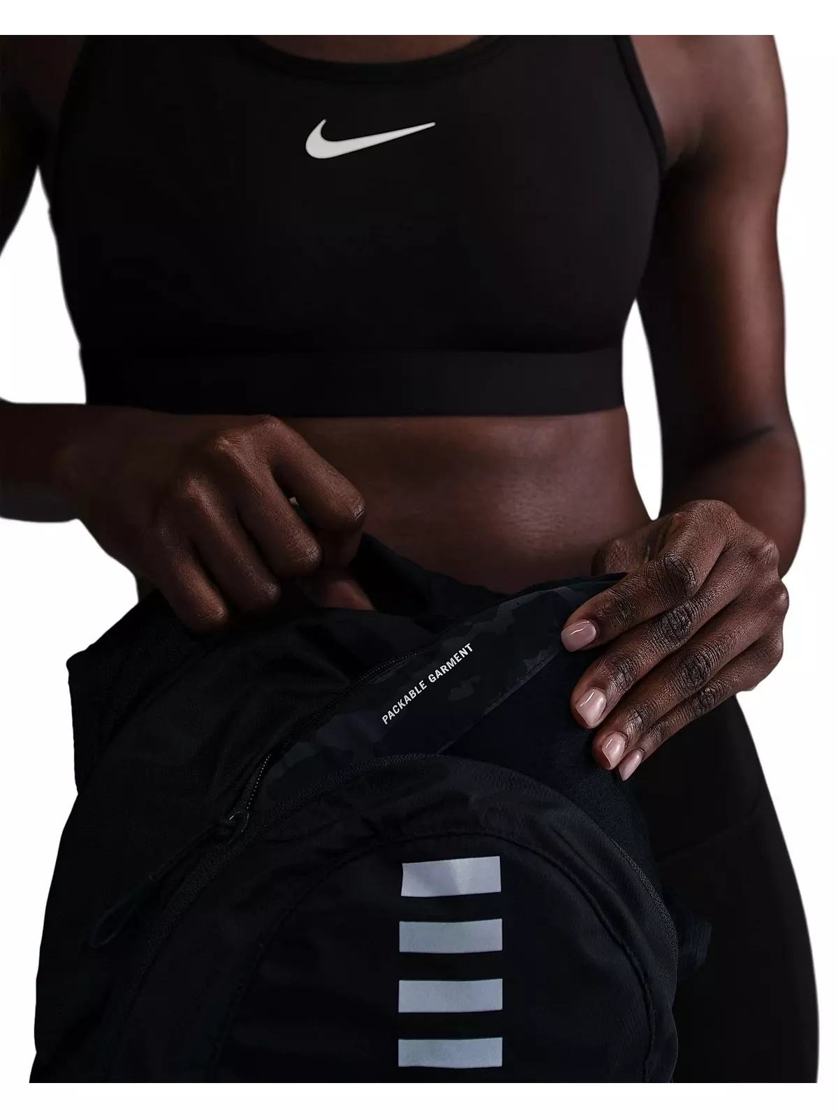 Women's Swift Dri-FIT Packable Running Jacket -Black - 5