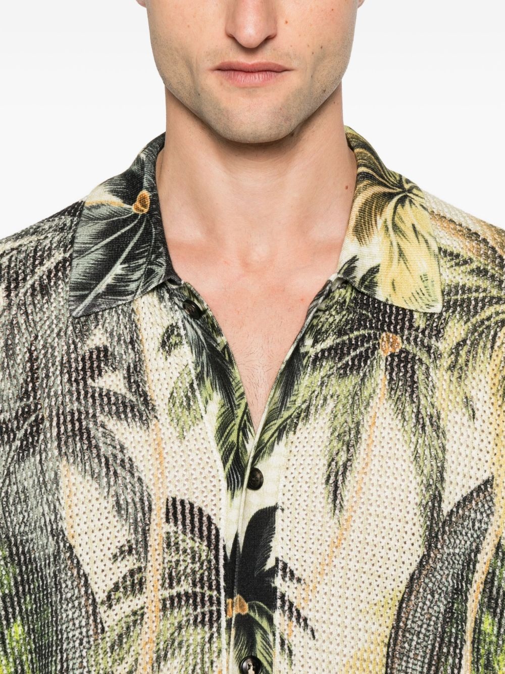palm tree-print shirt - 5