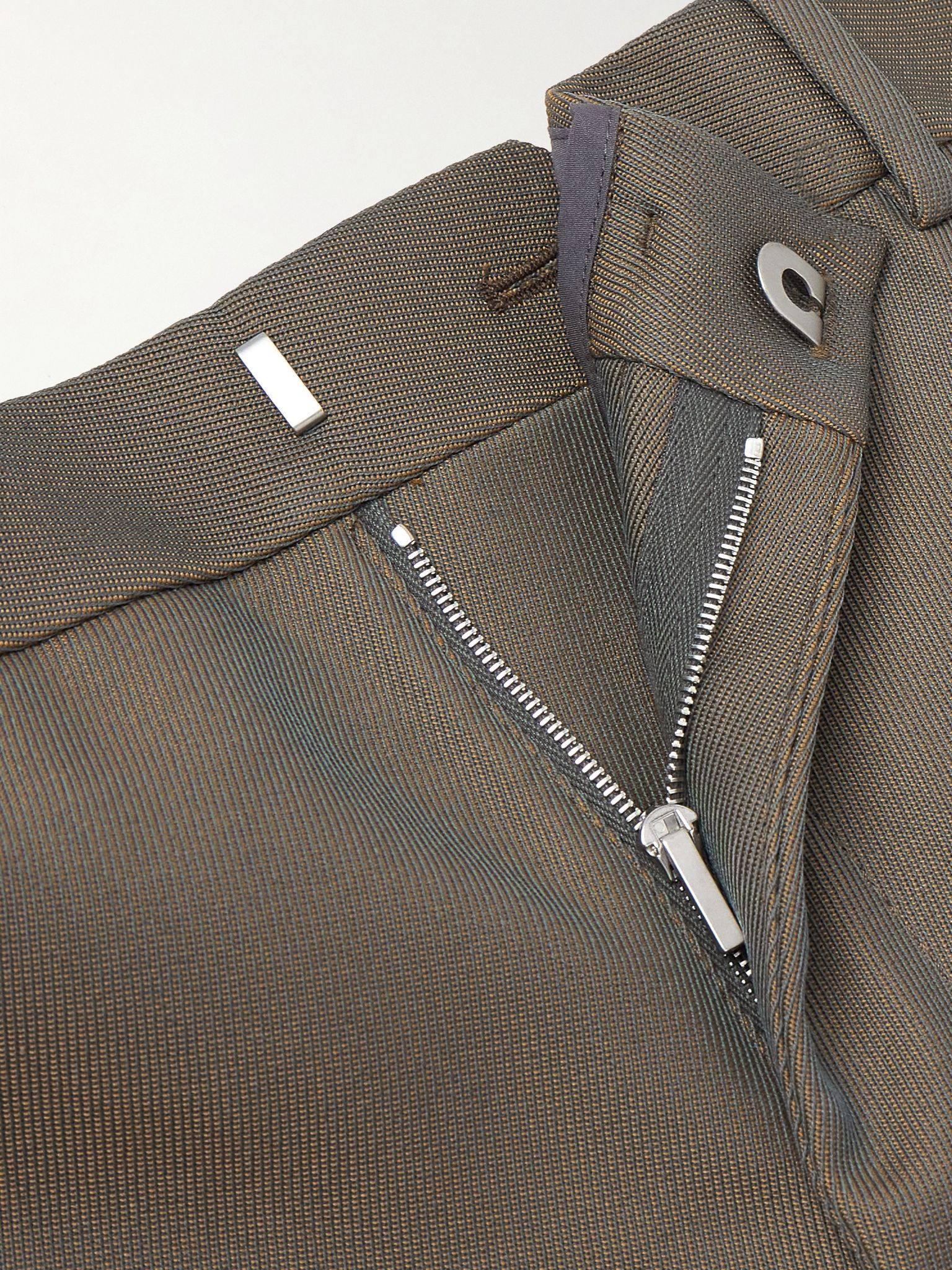 Straight-Leg Virgin Wool-Blend Twill Trousers Beige - 6