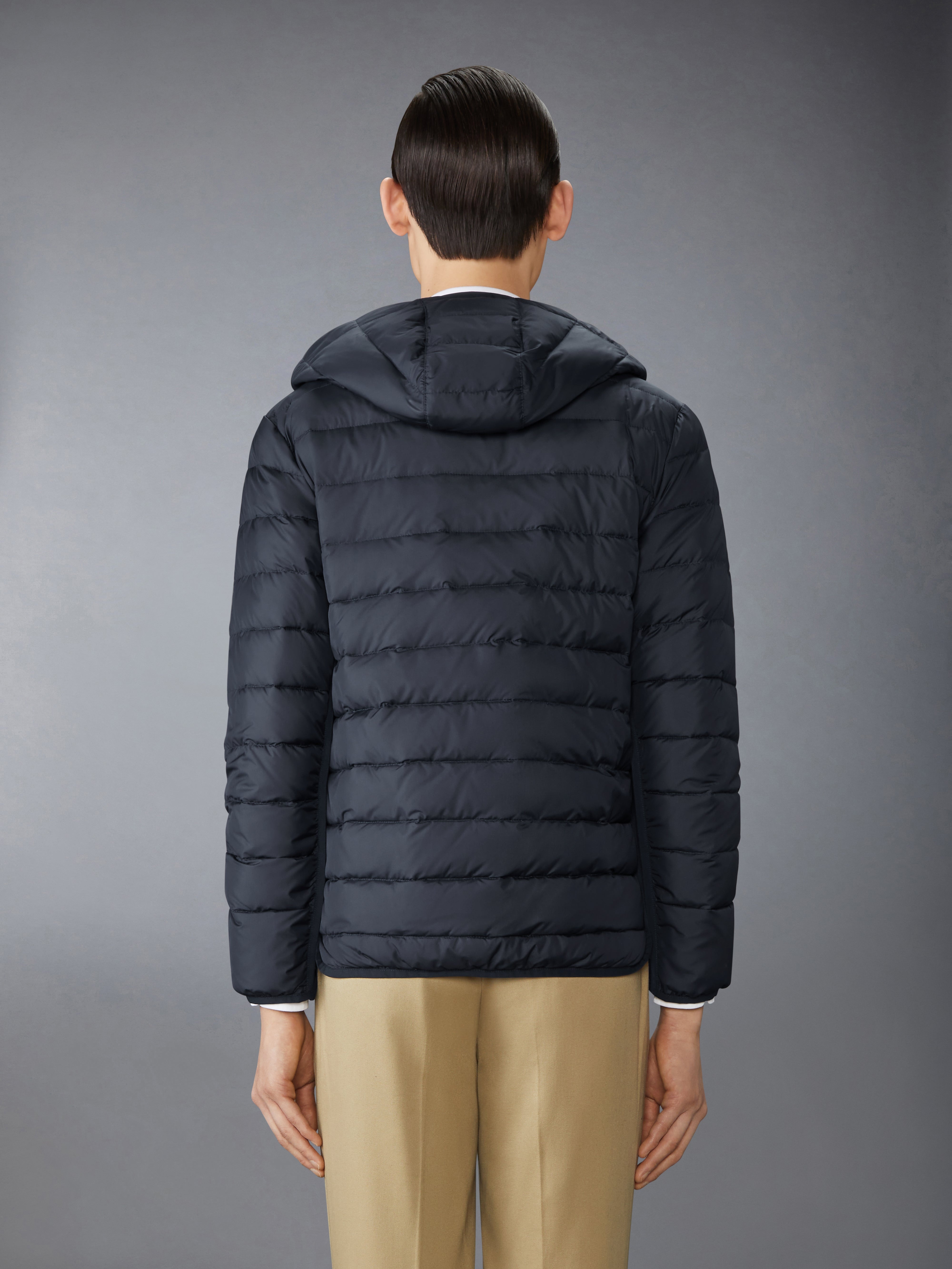 ULTRA LIGHT NYLON HOODED DOWN JACKET - 4