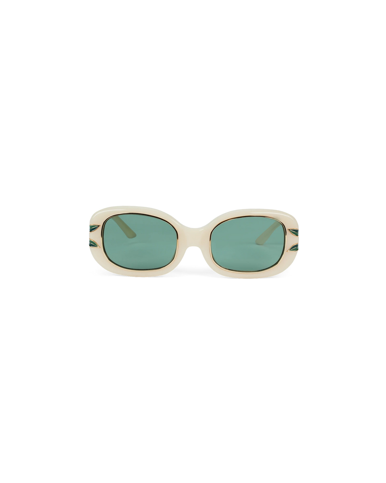 Acetate & Metal Oval Sunglasses - 2
