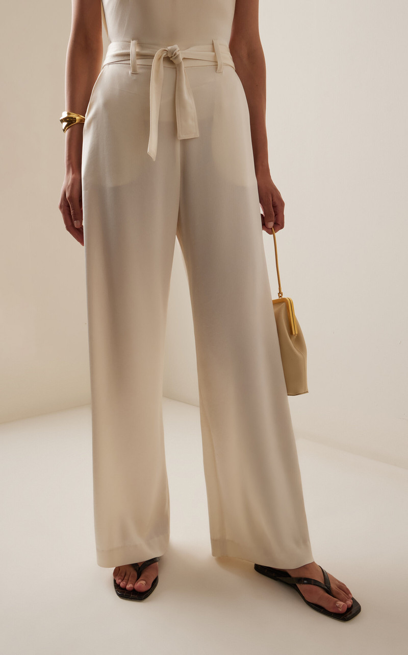 Barb Tailored Satin Pants white 3