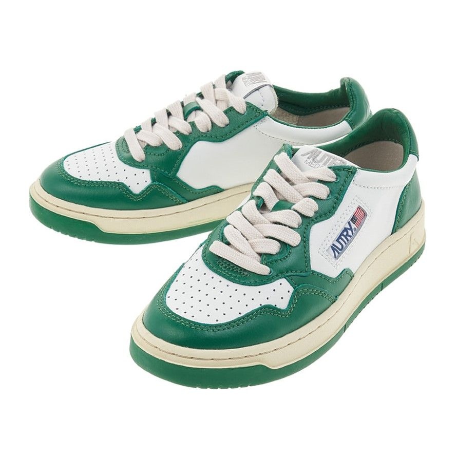 (WMNS) Autry Medalist Low Leather 'Green White' AULW-WB03 - 2
