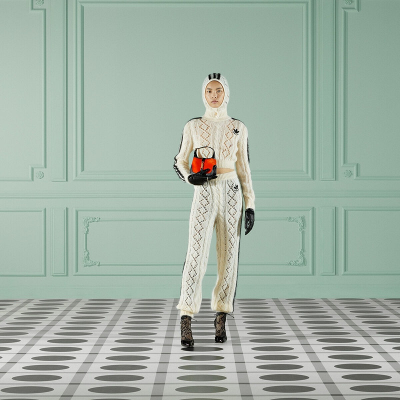 GUCCI adidas x Gucci mohair knit jogging pant outlook