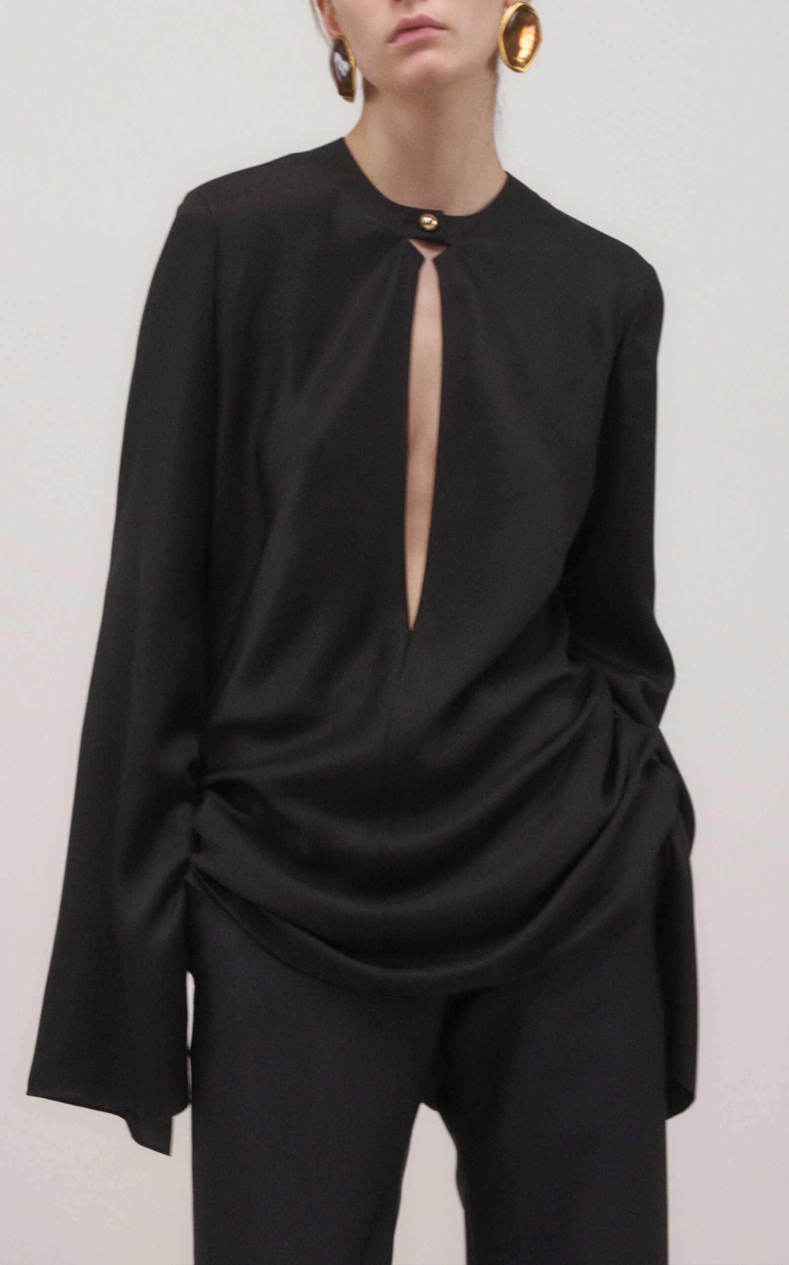 The Ella Fluid Twill Mini Dress black - 2