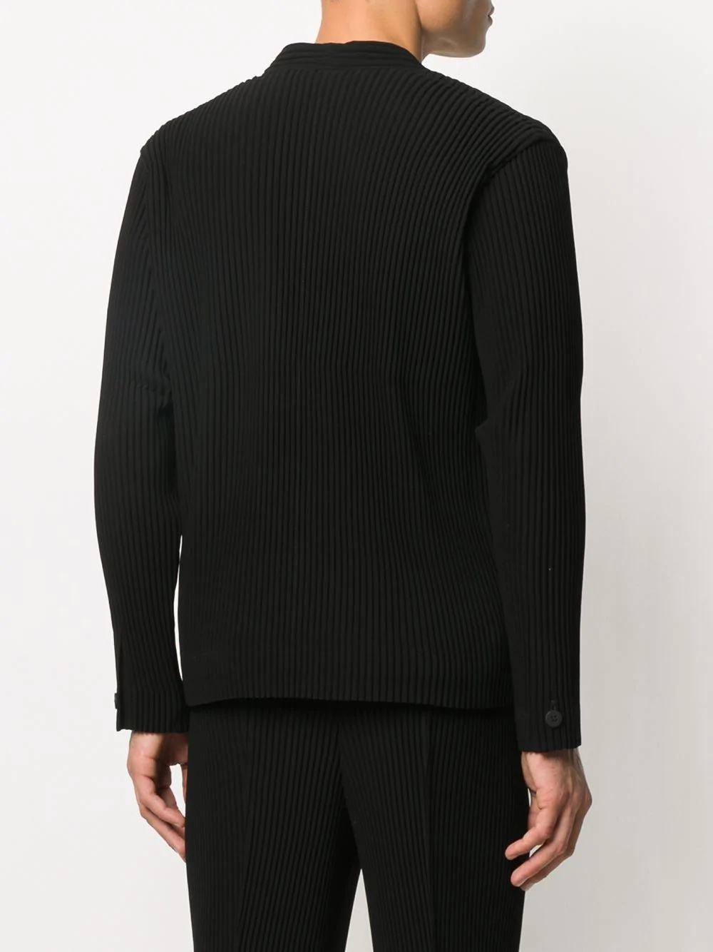 ribbed v-neck jacket - 4