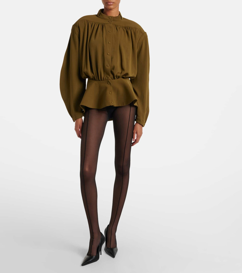 MUGLER re/edit Hiver Russe crêpe twill blouse outlook