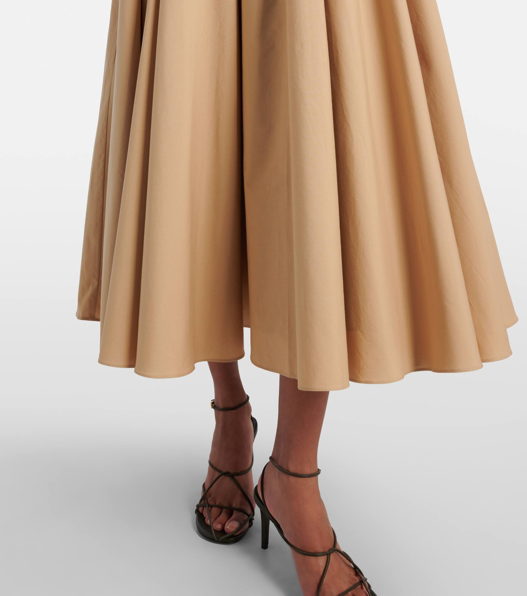 Ceres gathered cotton midi dress - 5