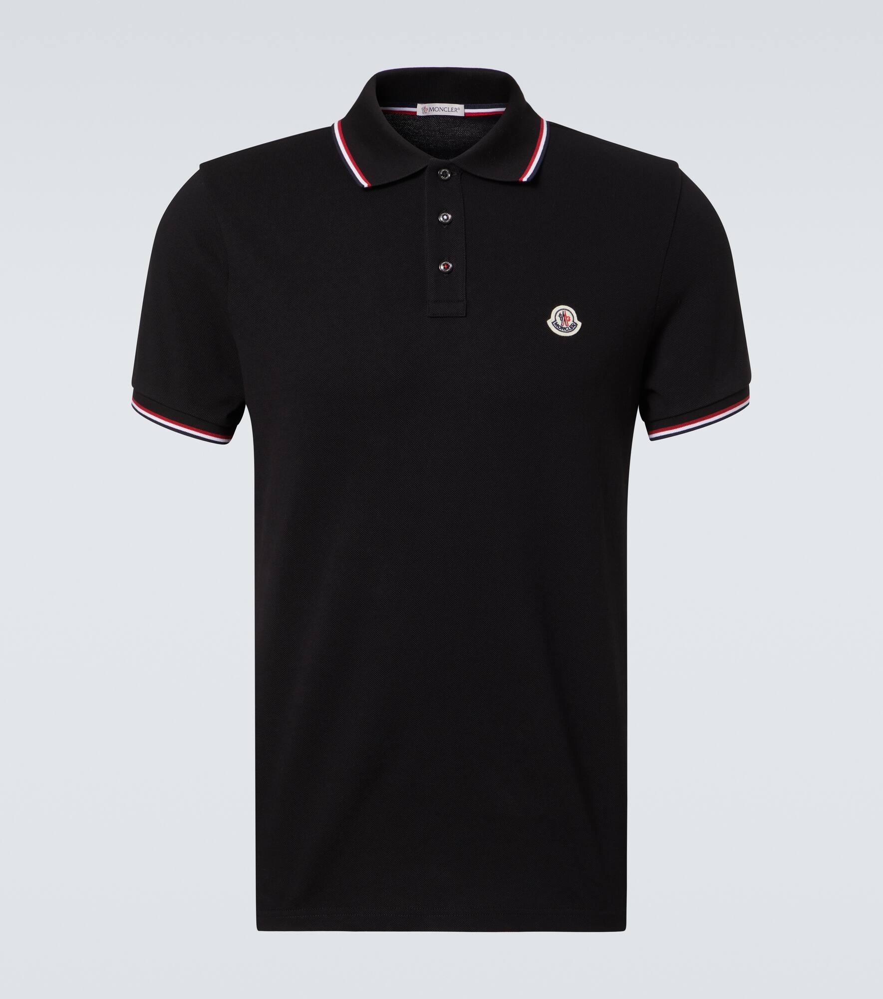 Logo cotton piqué polo shirt - 1