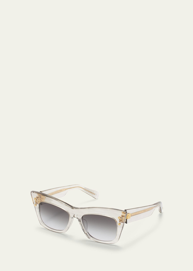 Balmain BII Titanium & Acetate Cat-Eye Sunglasses outlook