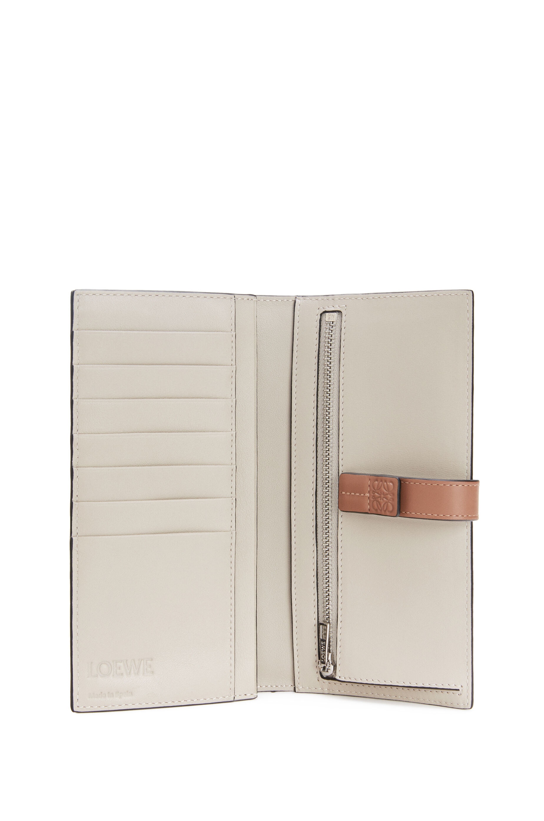 Large vertical wallet in soft grained calfskin - 3