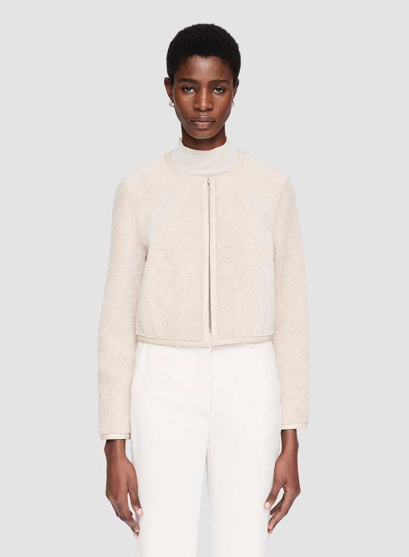 JOSEPH Maurice Embossed Shearling Jacket outlook