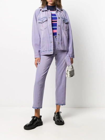 SJYP slash-effect washed denim jacker outlook