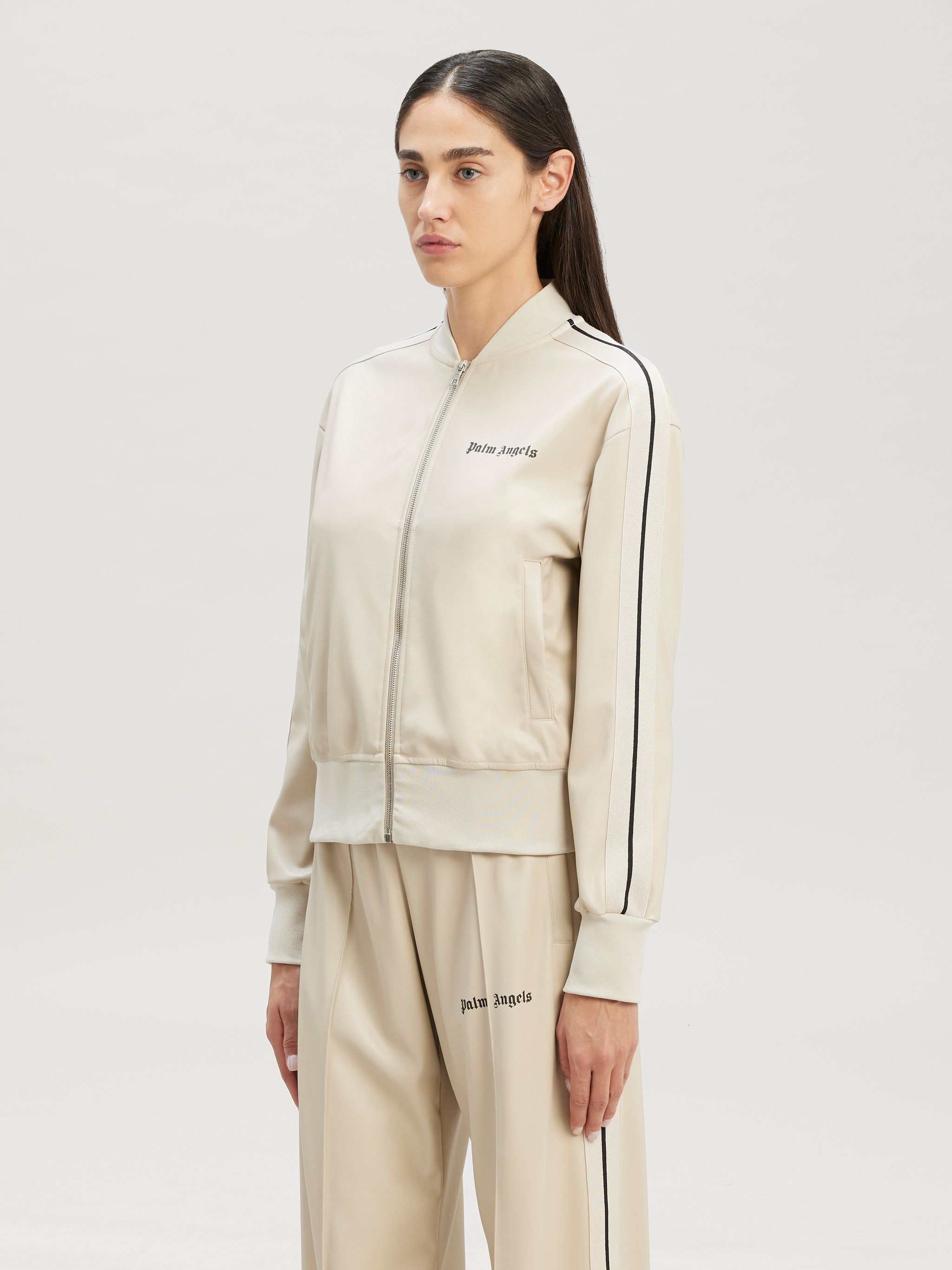 Leather Effct Bomber Track Jacket - 4