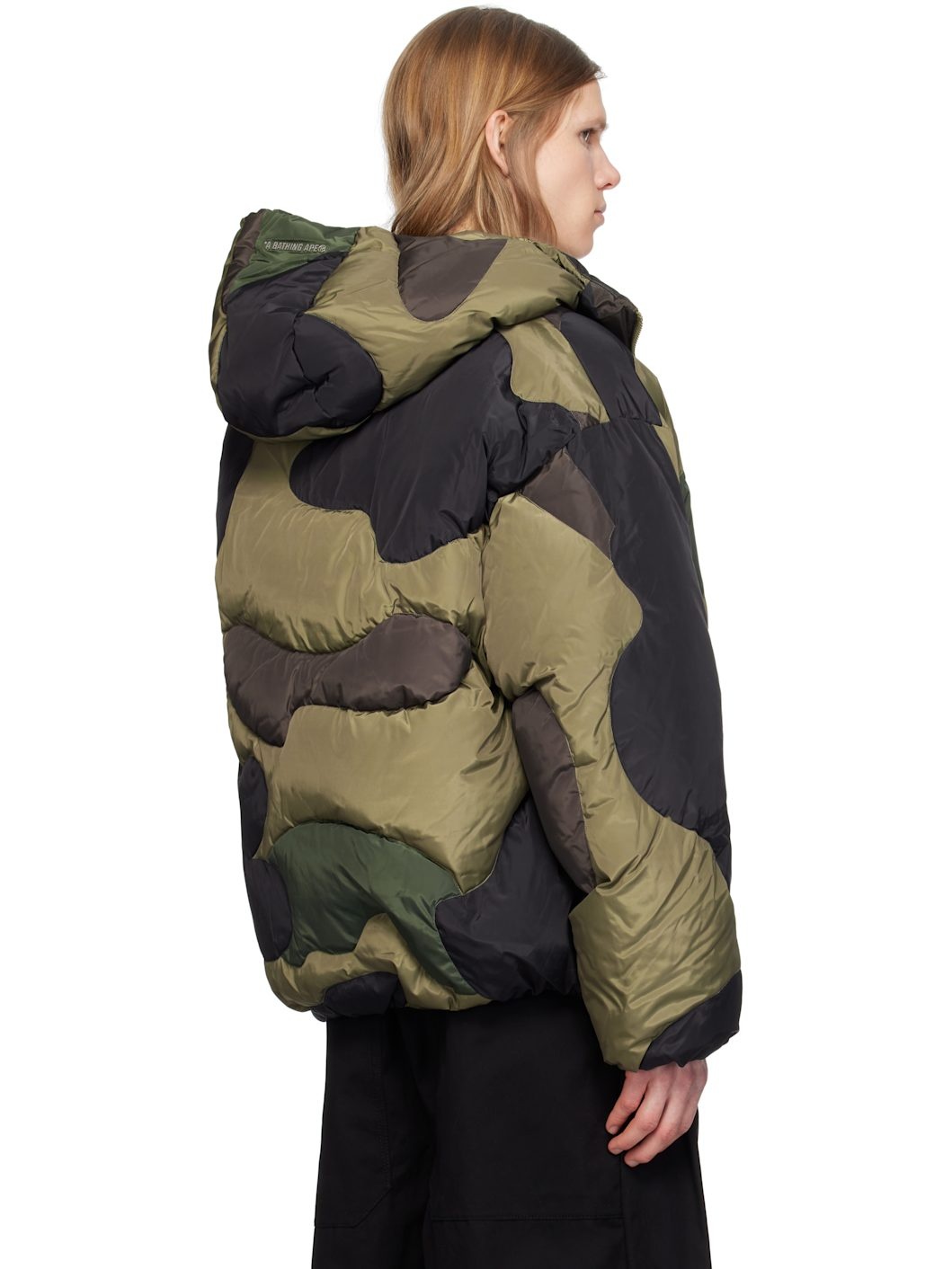 Green Camo Nylon Down Jacket - 3