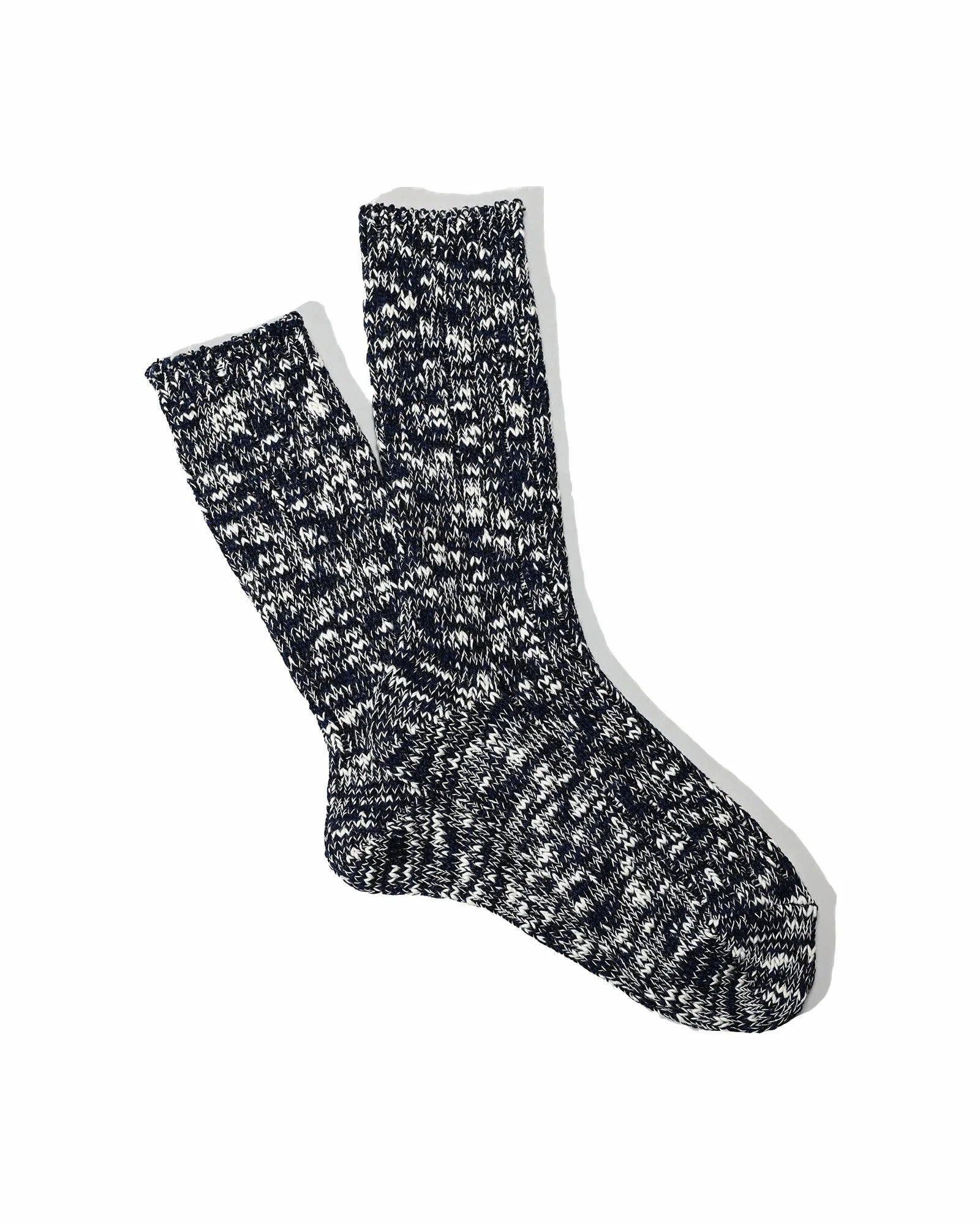 Anonymousism Classic Slub Crew Sock Navy - 1