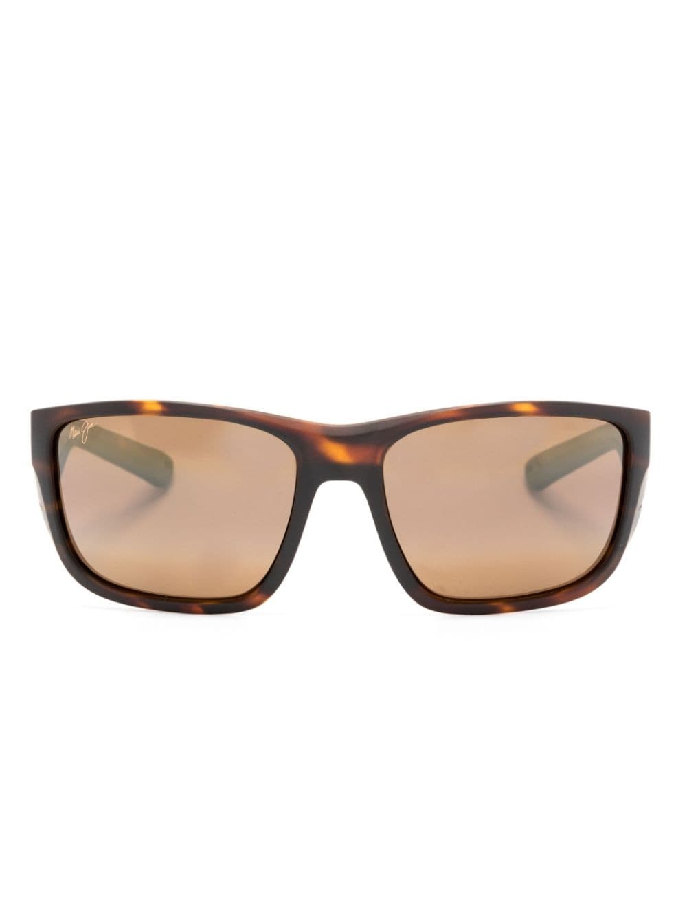 tortoiseshell effect acetate sunglasses - 1