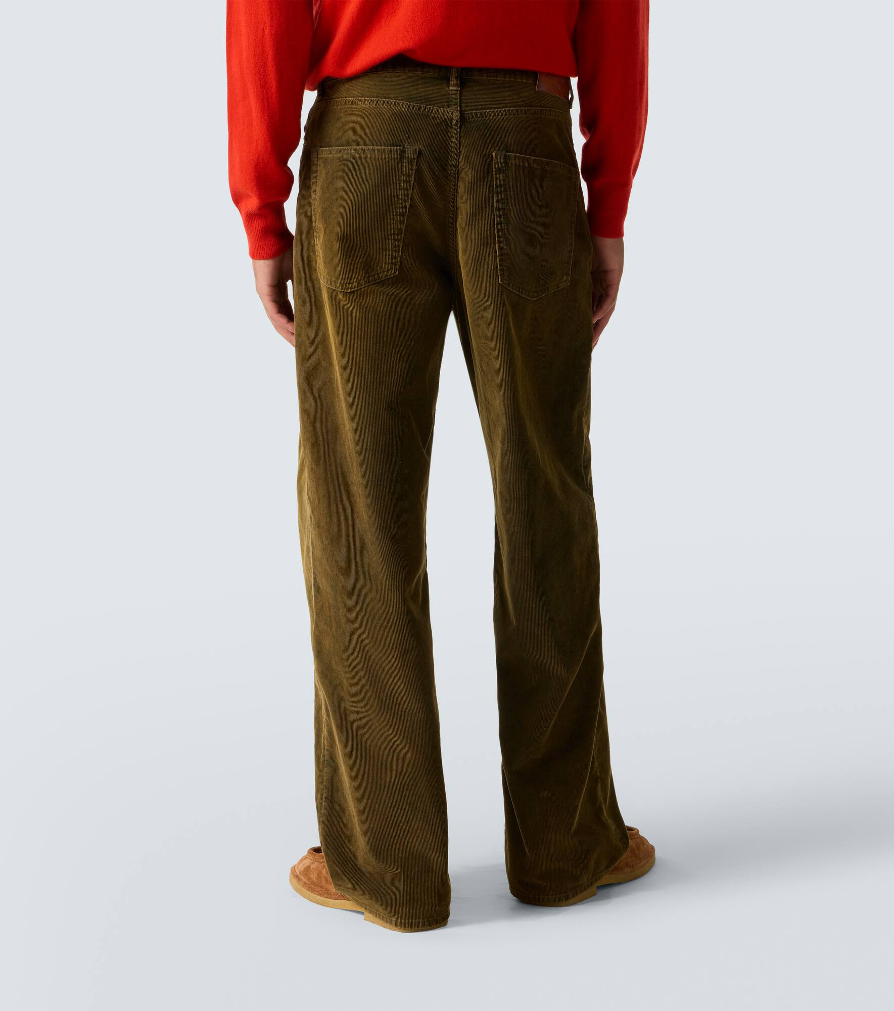 Cotton corduroy wide-leg pants - 4