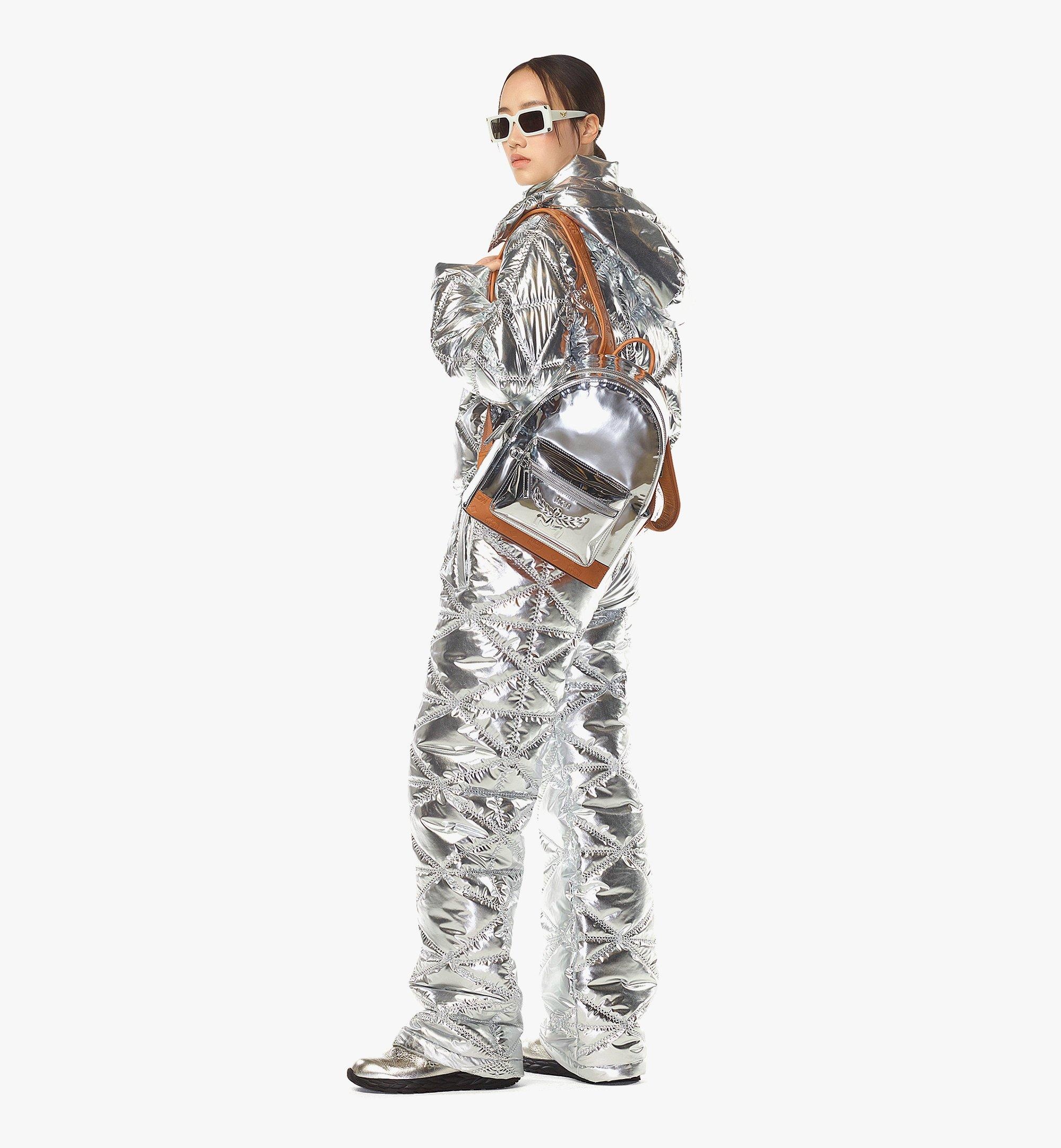 Stark Backpack in Metallic Mirror Leather - 7