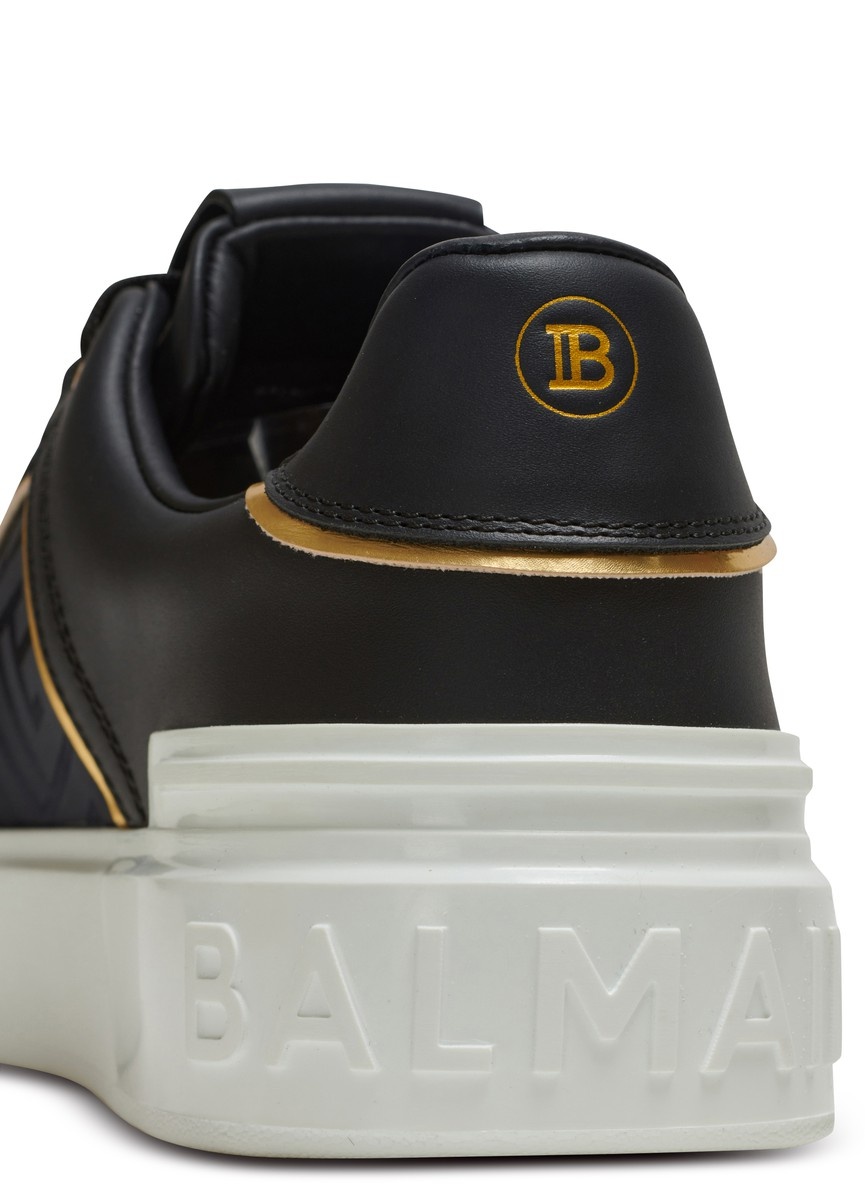 B-Court leather and nylon monogram sneakers - 12