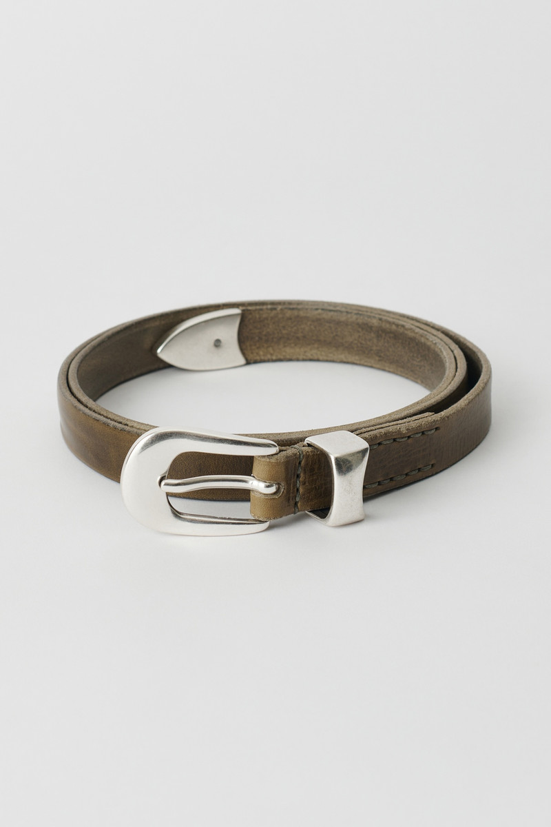 2 cm Belt Grau Leather 1