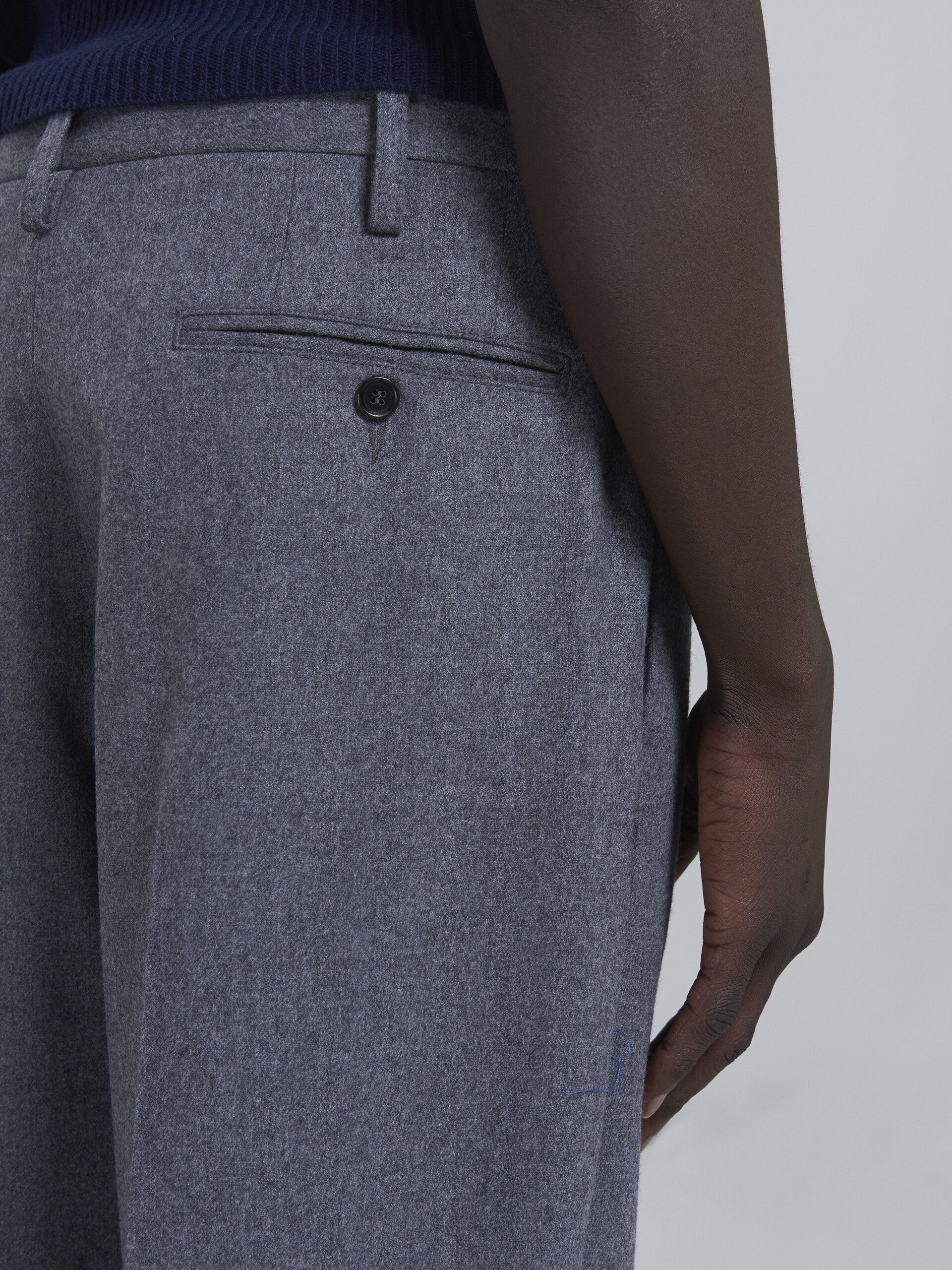 GREY TUXEDO-STYLE PANTS - 4